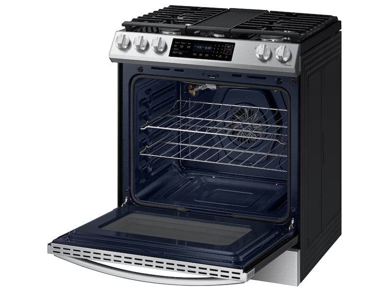 Samsung NX60T8311SS 6.0 Cu. Ft. Front Control Slide-In Gas Range With Convection & Wi-Fi In Stainless Steel