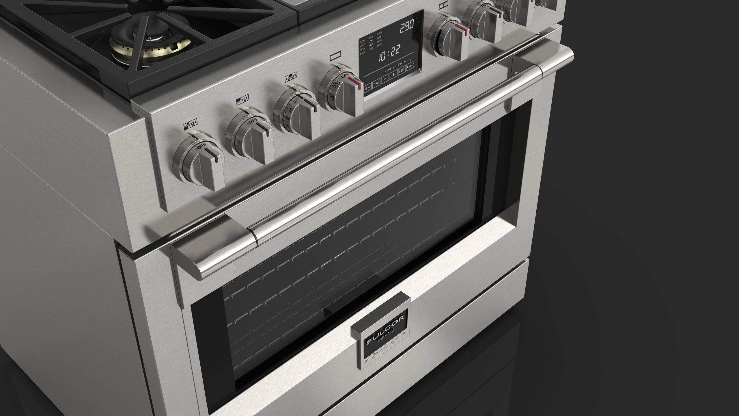 Fulgor Milano F6PDF364GS1 36 Dual Fuel Pro Range With Griddle