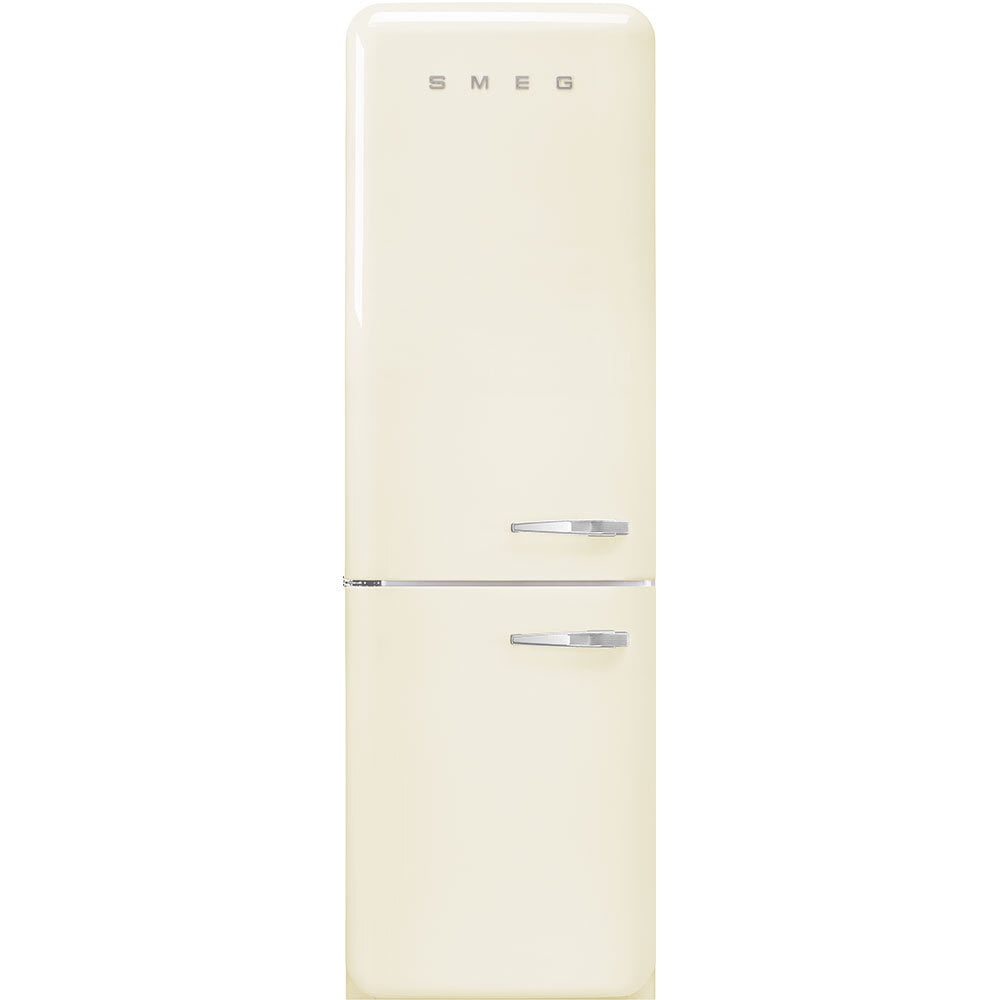 Smeg FAB32ULCR3 '50S Style No Frost' Fridge-Freezer, Cream, Left Hand Hinge, 60 Cm (Approx 24