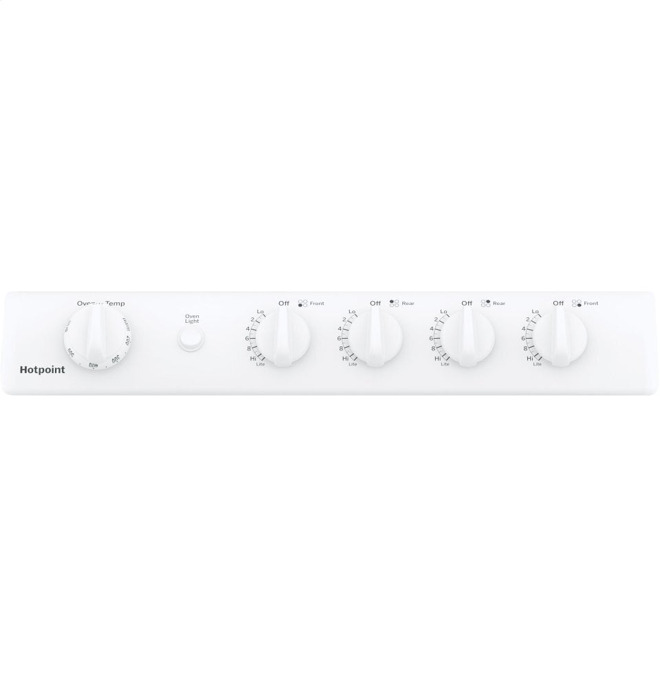 Hotpoint RGAS300DMWW Hotpoint® 24" Front-Control Free-Standing Gas Range With Large Window