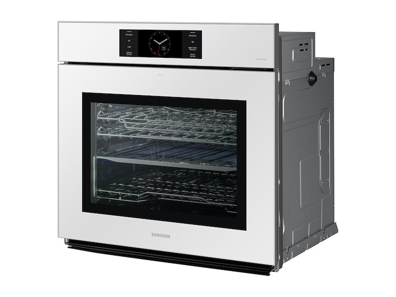 Samsung NV51CB700S12 Bespoke 30" White Glass Single Wall Oven With Ai Pro Cooking™ Camera