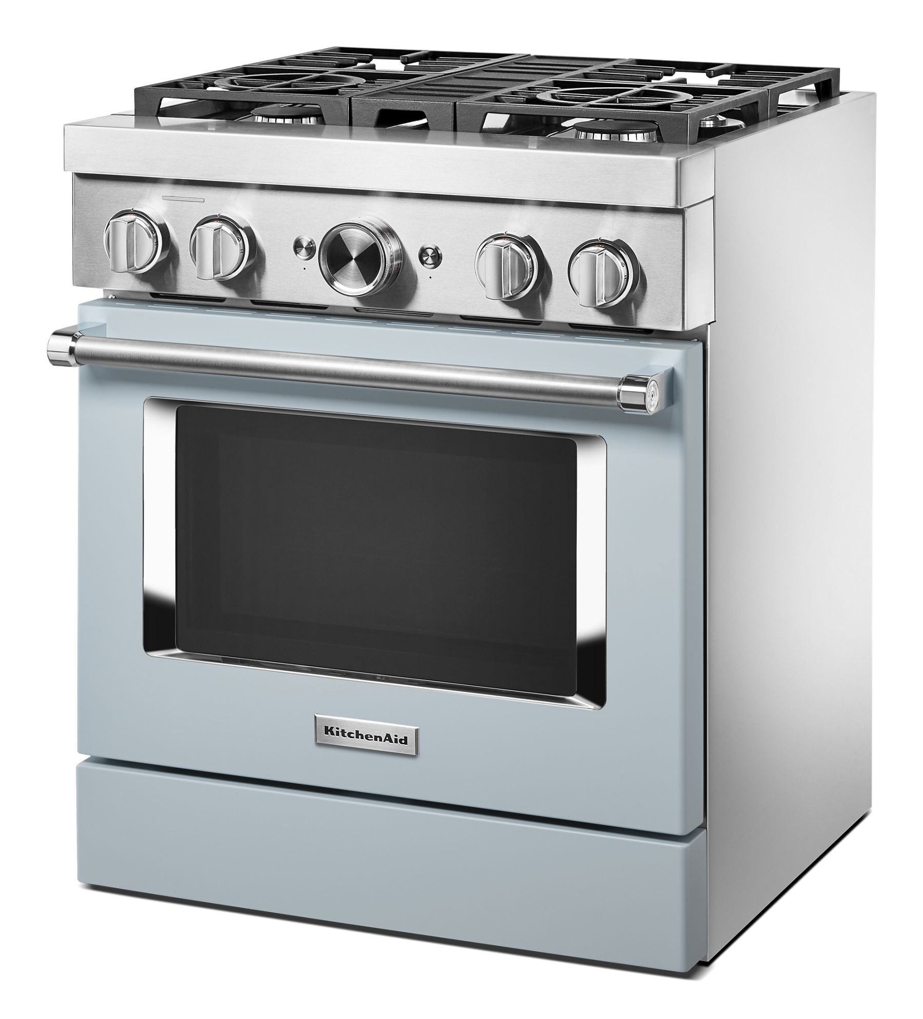 Kitchenaid KFDC500JMB Kitchenaid® 30'' Smart Commercial-Style Dual Fuel Range With 4 Burners - Misty Blue