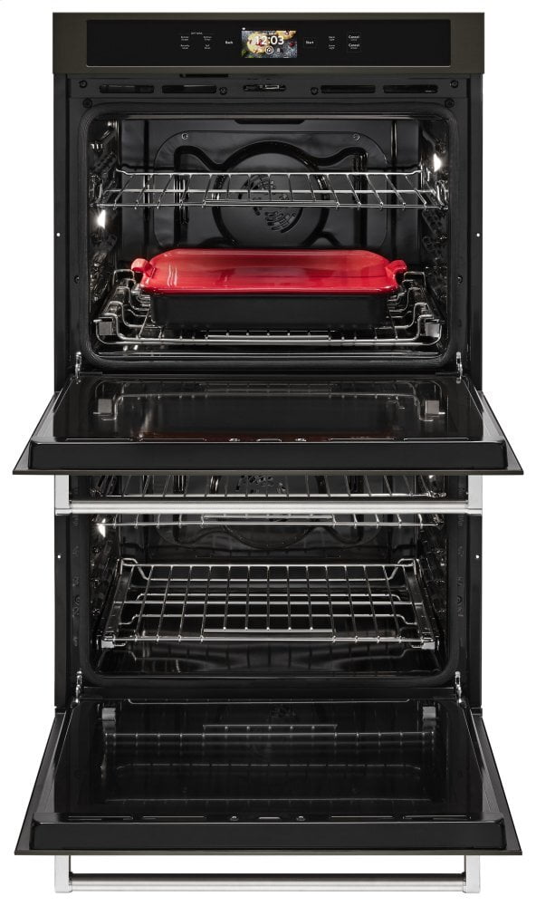 Kitchenaid KODE900HBS Smart Oven+ 30" Double Oven With Powered Attachments And Printshield™ Finish - Black Stainless Steel With Printshield™ Finish