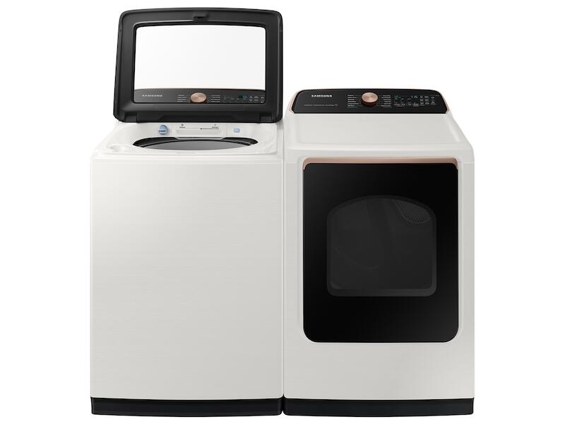 Samsung DVG55A7300E 7.4 Cu. Ft. Smart Gas Dryer With Steam Sanitize+ In Ivory