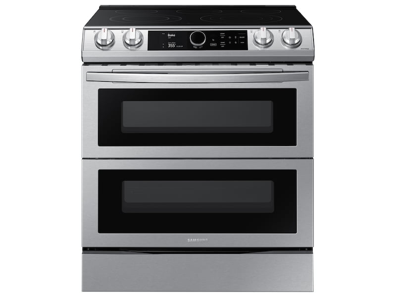 Samsung NE63T8751SS 6.3 Cu. Ft. Flex Duo™ Front Control Slide-In Electric Range With Smart Dial, Air Fry & Wi-Fi In Stainless Steel