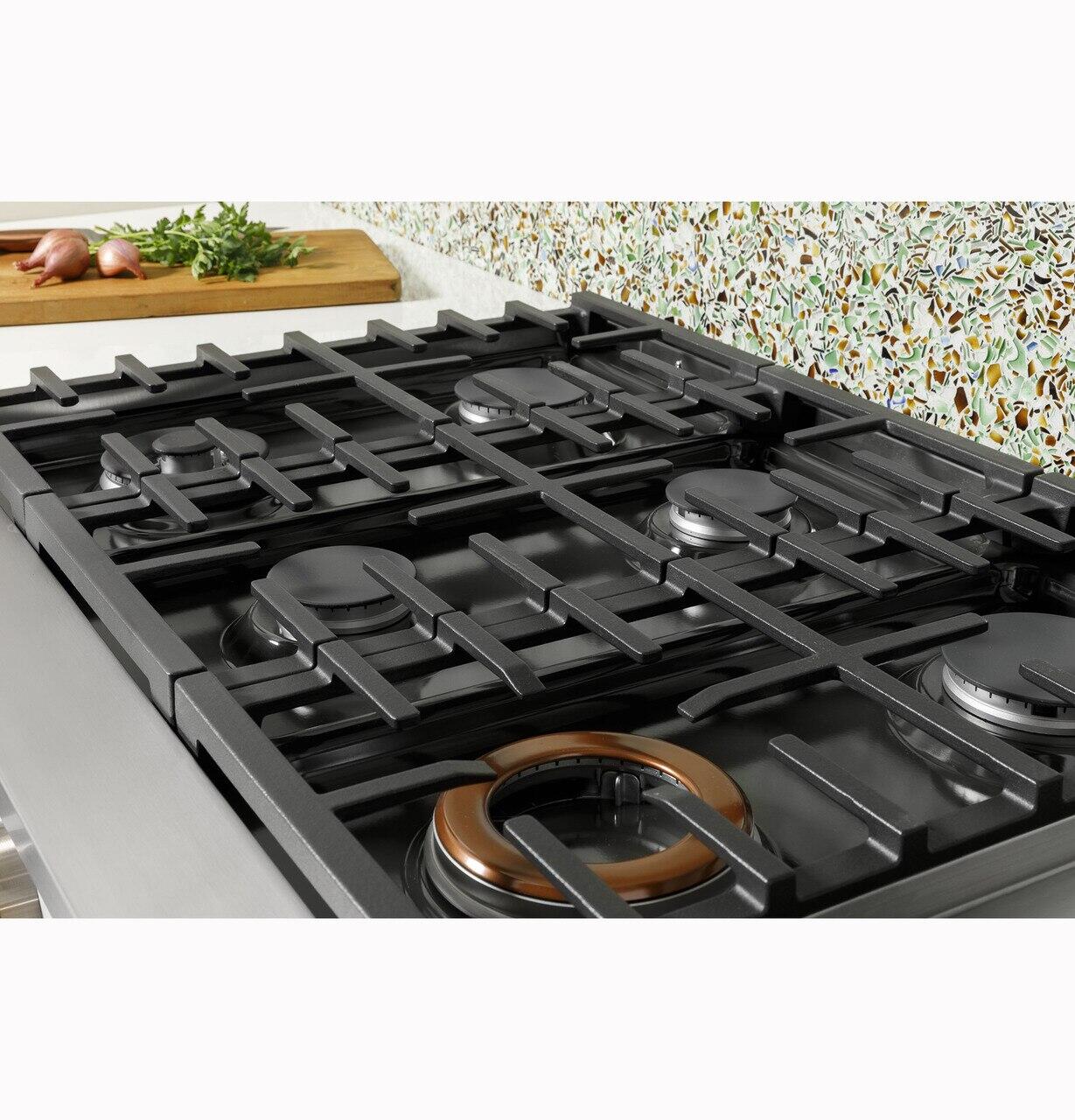 Cafe CGU486P4TW2 Café™ 48" Commercial-Style Gas Rangetop With 6 Burners And Integrated Griddle (Natural Gas)