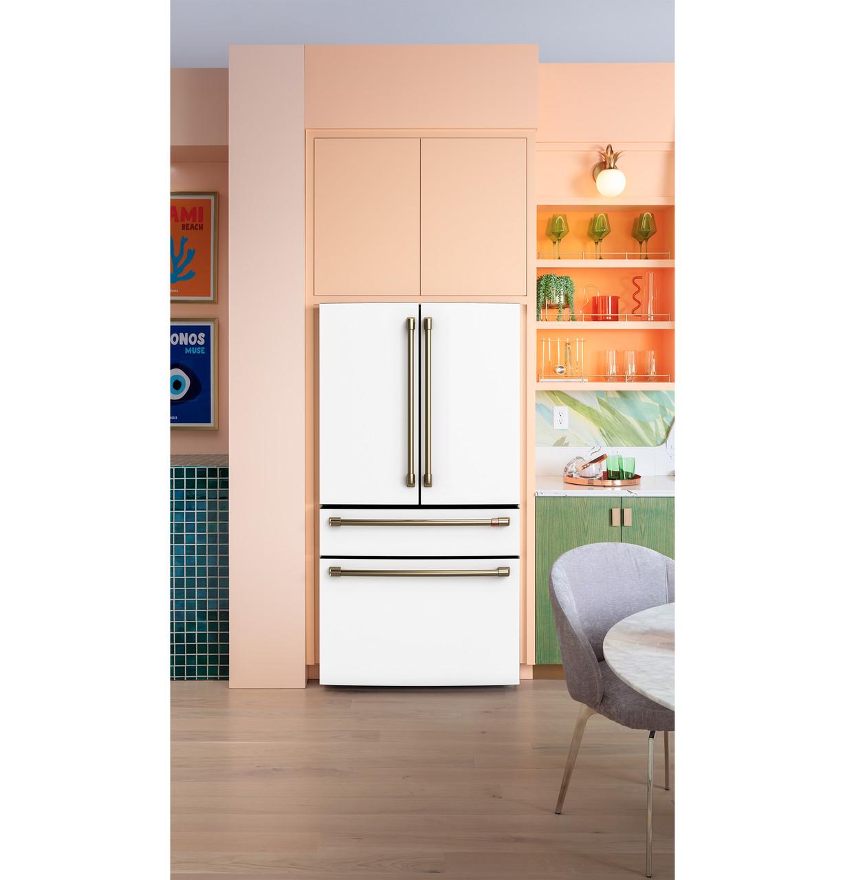 Cafe CGE29DP4TW2 Café™ Energy Star® 28.7 Cu. Ft. Smart 4-Door French-Door Refrigerator With Dual-Dispense Autofill Pitcher
