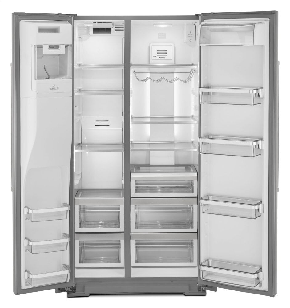Kitchenaid KRSC703HPS 22.6 Cu Ft. Counter-Depth Side-By-Side Refrigerator With Exterior Ice And Water And Printshield™ Finish - Stainless Steel With Printshield™ Finish