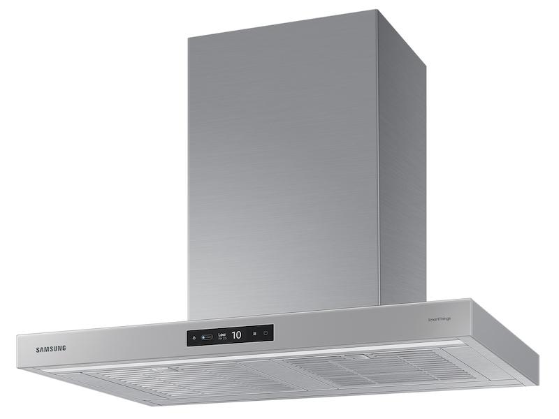Samsung NK30CB700WCG 30" Bespoke Smart Wall Mount Hood With Lcd Display In Clean Grey