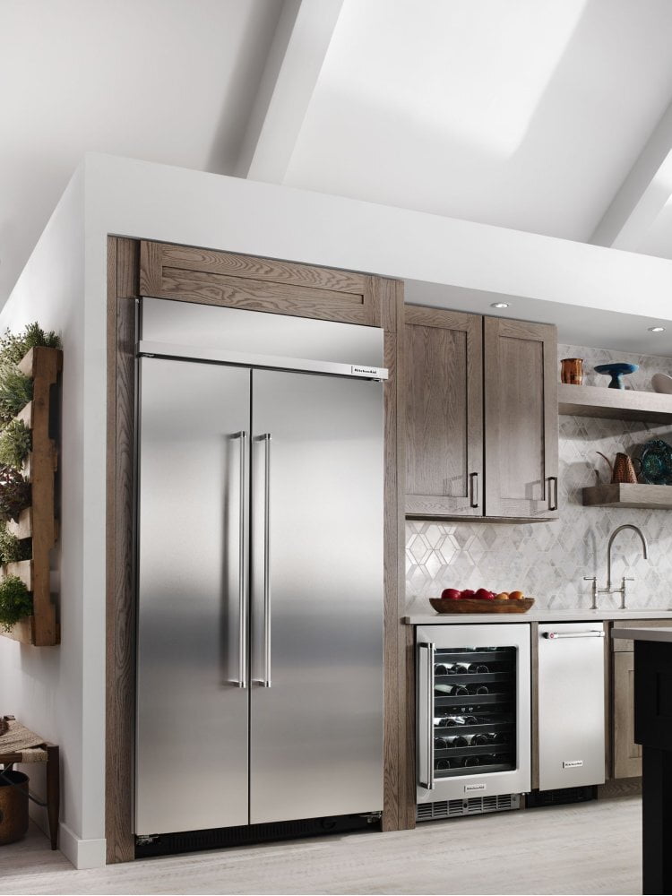 Kitchenaid KBSN602ESS 25.5 Cu. Ft 42-Inch Width Built-In Side By Side Refrigerator With Printshield™ Finish - Stainless Steel With Printshield™ Finish