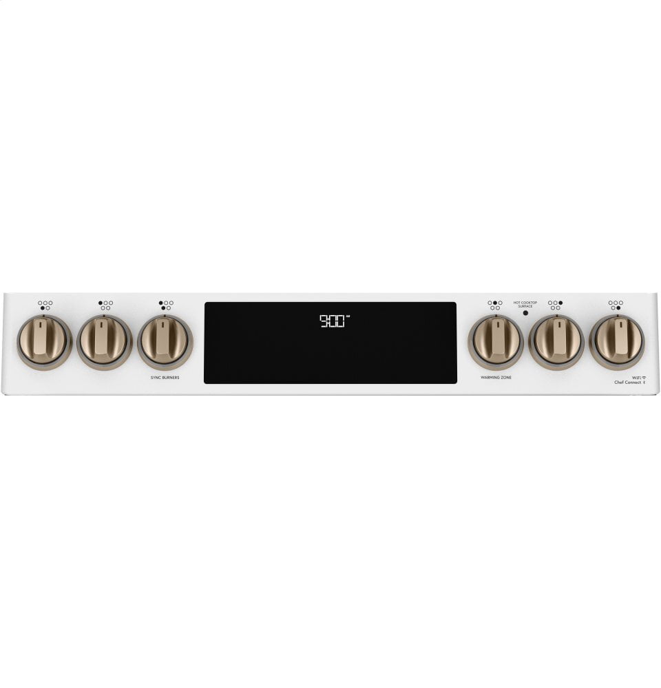 Cafe CHS900P4MW2 Café 30" Smart Slide-In, Front-Control, Induction And Convection Range With Warming Drawer
