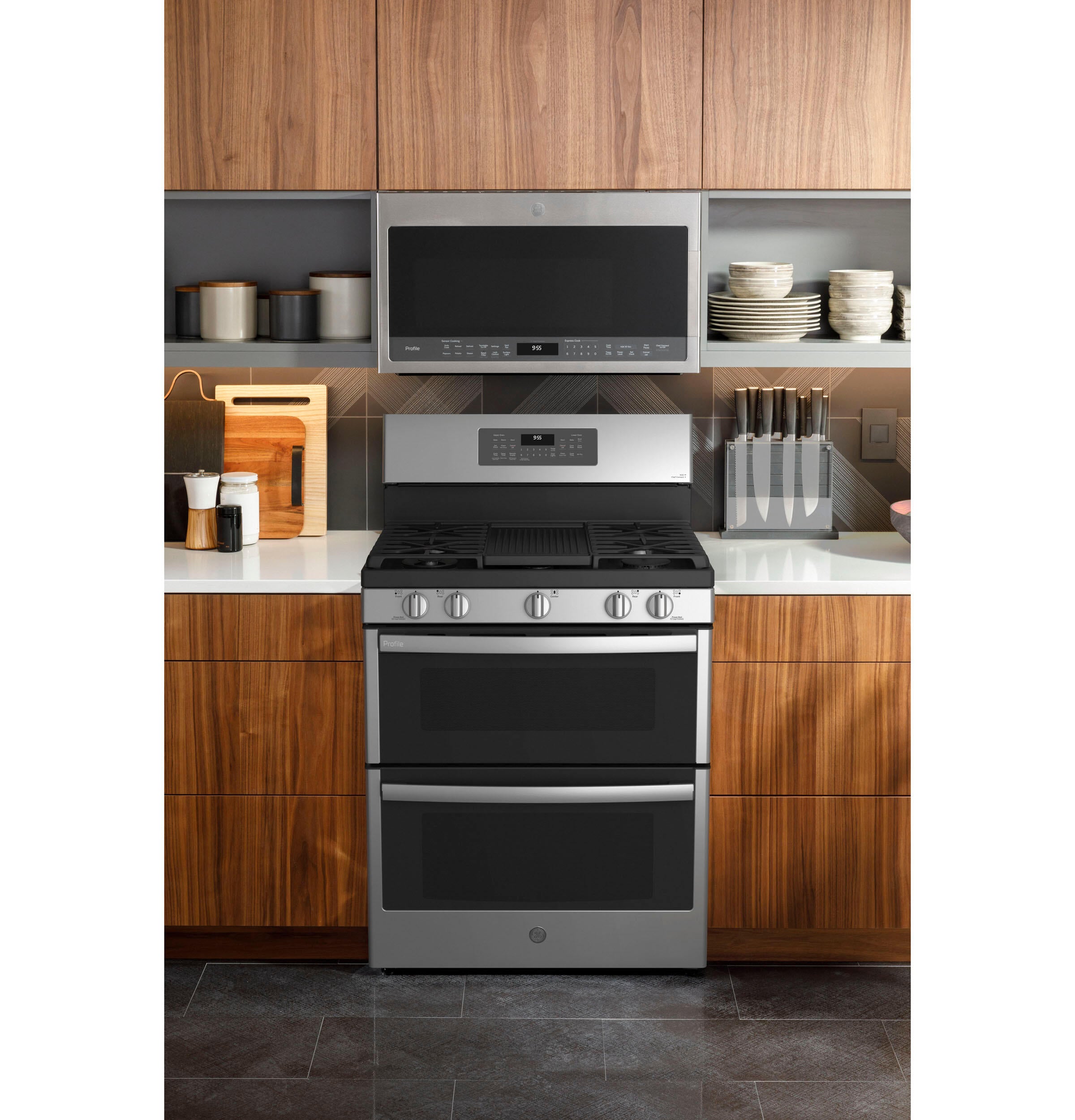 Ge Appliances PGB965YPFS Ge Profile™ 30" Free-Standing Gas Double Oven Convection Fingerprint Resistant Range With No Preheat Air Fry