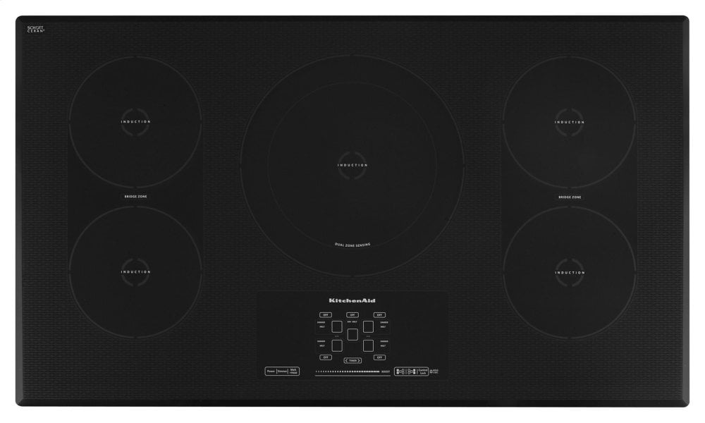 Kitchenaid KICU569XBL 36-Inch 5-Element Induction Cooktop, Architect® Series Ii - Black