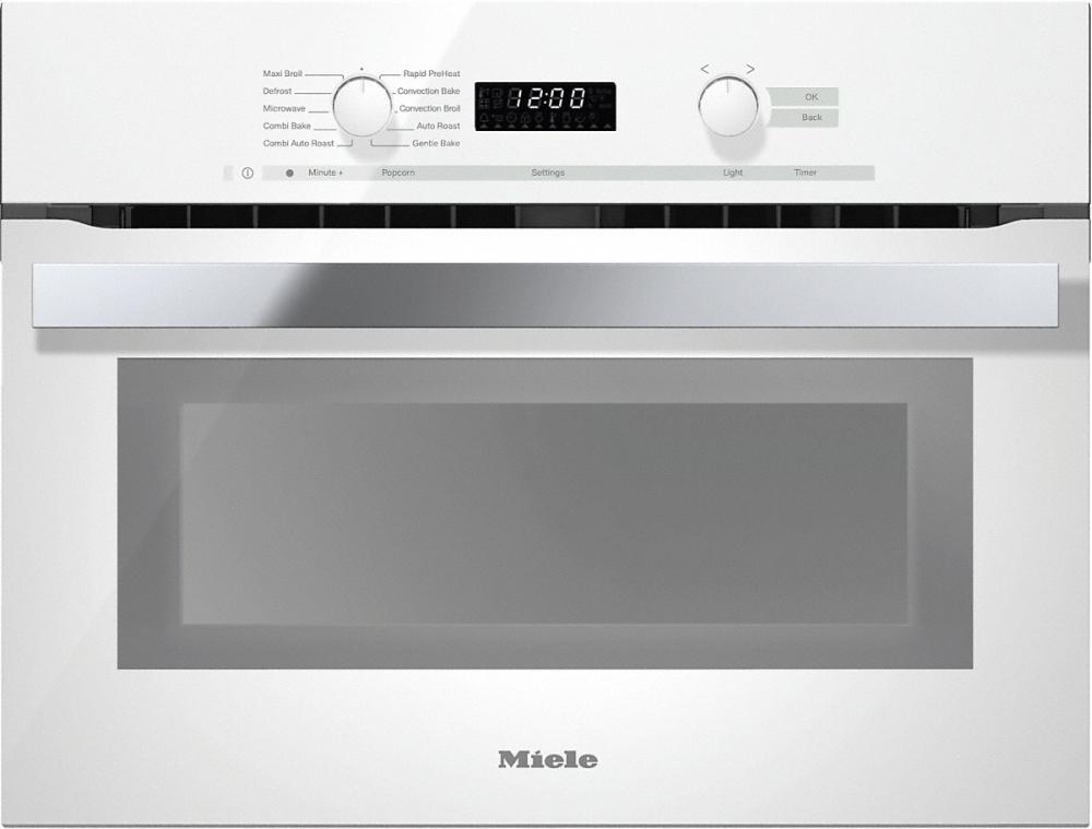 Miele H6200BM White 24 Inch Speed Oven With Electronic Clock/Timer And Combination Modes For Quick, Perfect Results.