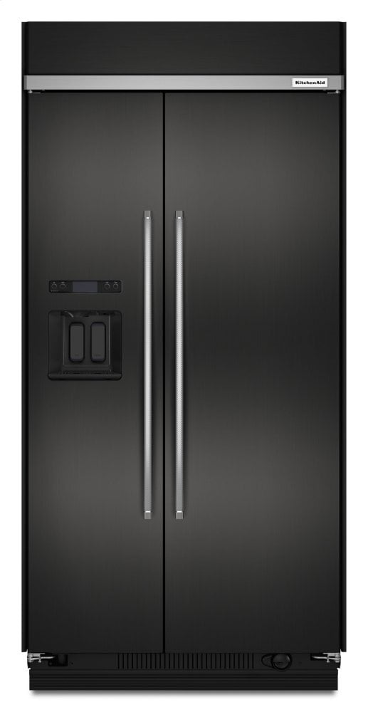 Kitchenaid KBSD608EBS 29.5 Cu. Ft 48-Inch Width Built-In Side By Side Refrigerator With Printshield™ Finish - Black Stainless Steel With Printshield™ Finish