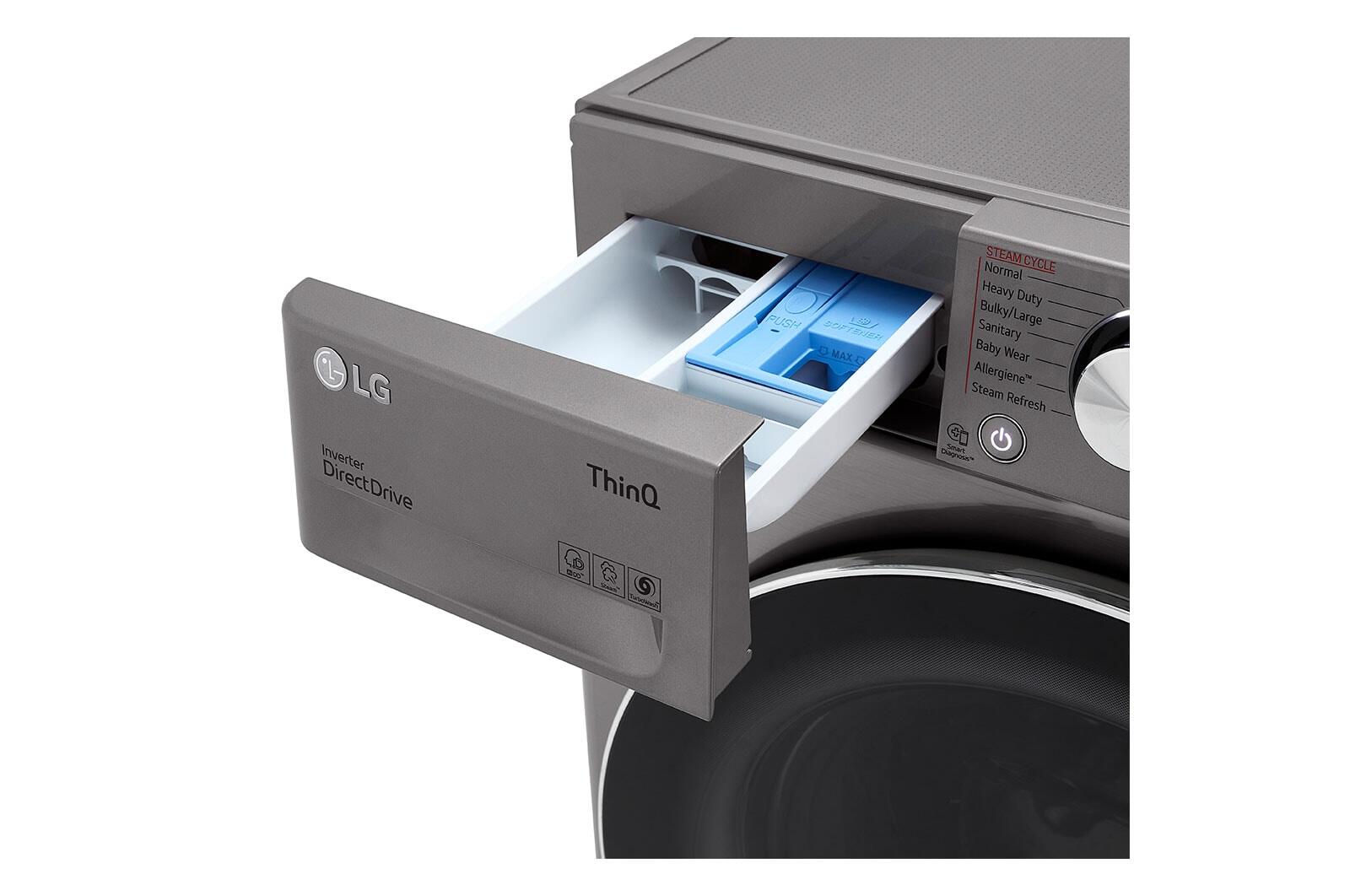 Lg WM3555HVA 2.4 Cu.Ft. Smart Wi-Fi Enabled Compact Front Load All-In-One Electric  Washer/Dryer Combo With Built-In Intelligence