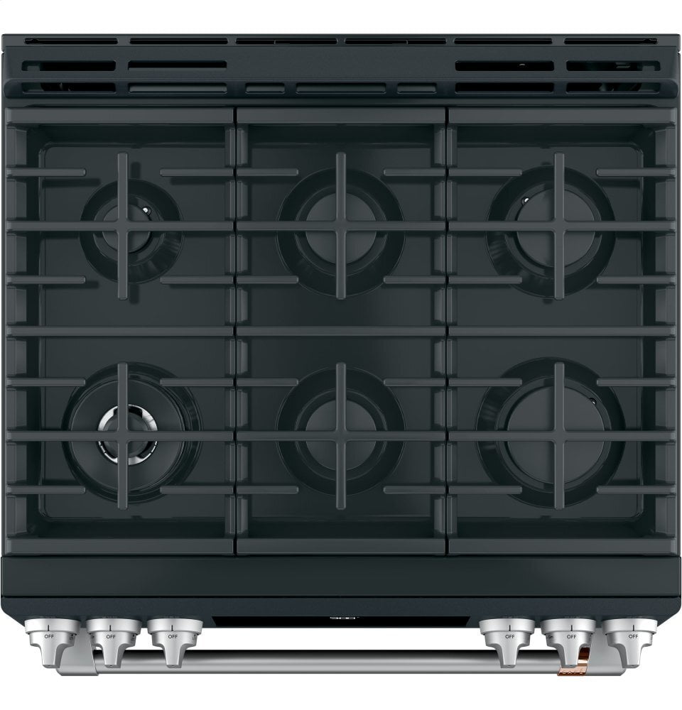 Cafe C2S900P3MD1 Café 30" Slide-In Front Control Dual-Fuel Convection Range With Warming Drawer