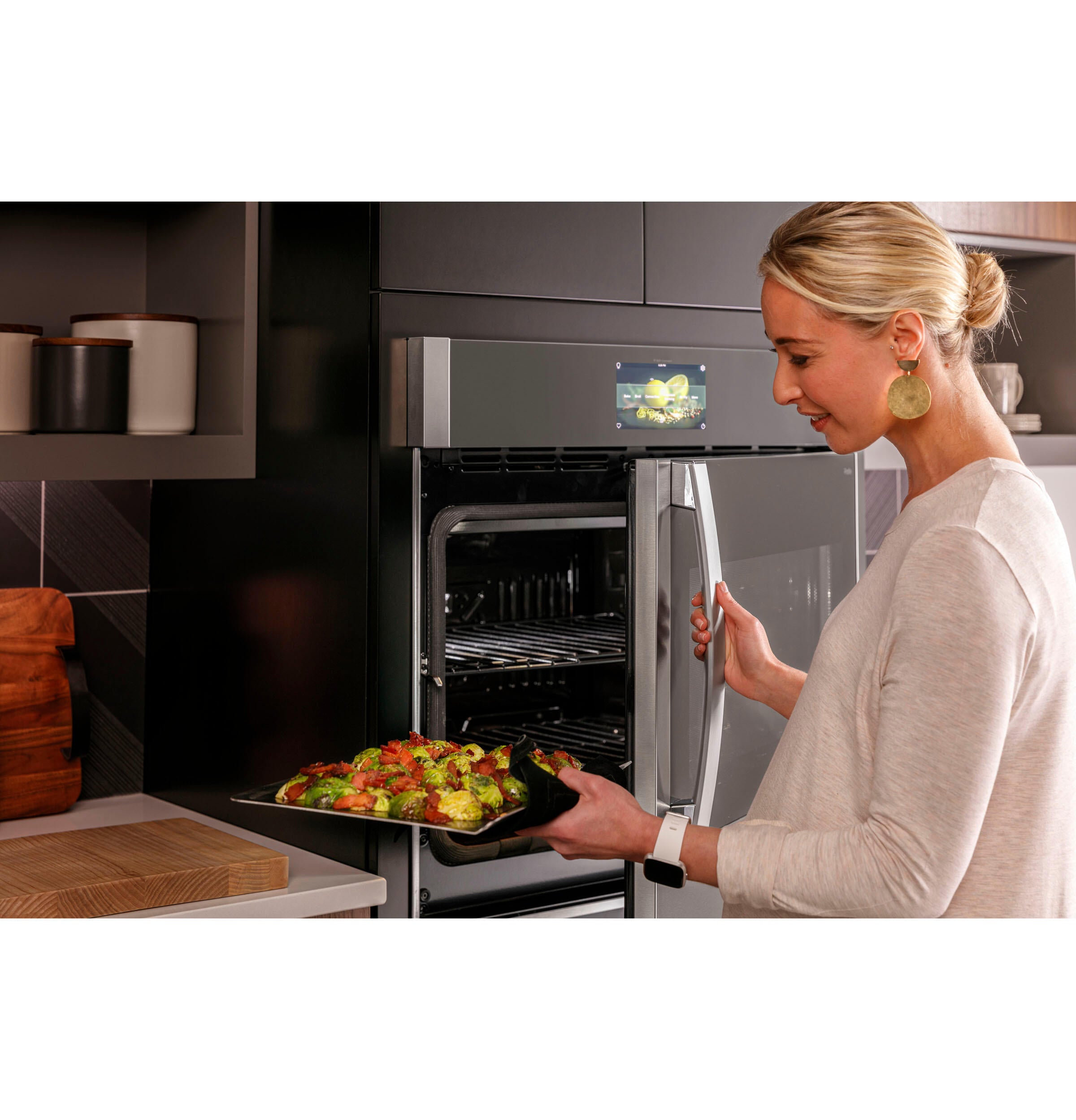 Ge Appliances PTS700RSNSS Ge Profile™ 30" Smart Built-In Convection Single Wall Oven With Right-Hand Side-Swing Doors