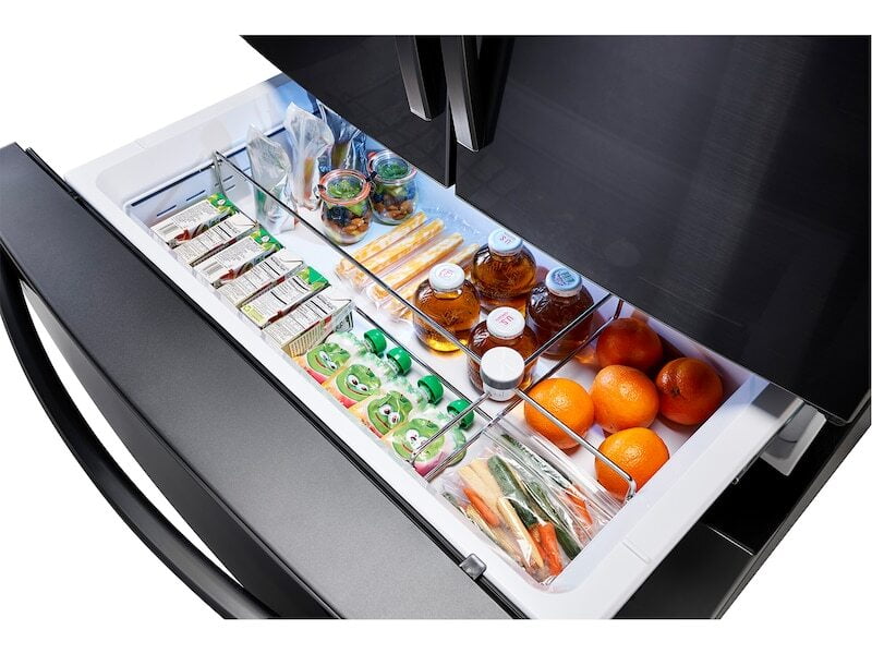 Samsung RF28R7201SG 28 Cu. Ft. 4-Door French Door Refrigerator With Flexzone™ Drawer In Black Stainless Steel
