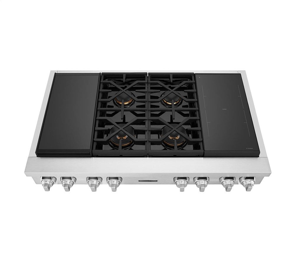 Signature Kitchen Suite SKSRT480SIS 48-Inch Dual-Fuel Pro Rangetop With Sous Vide And Induction