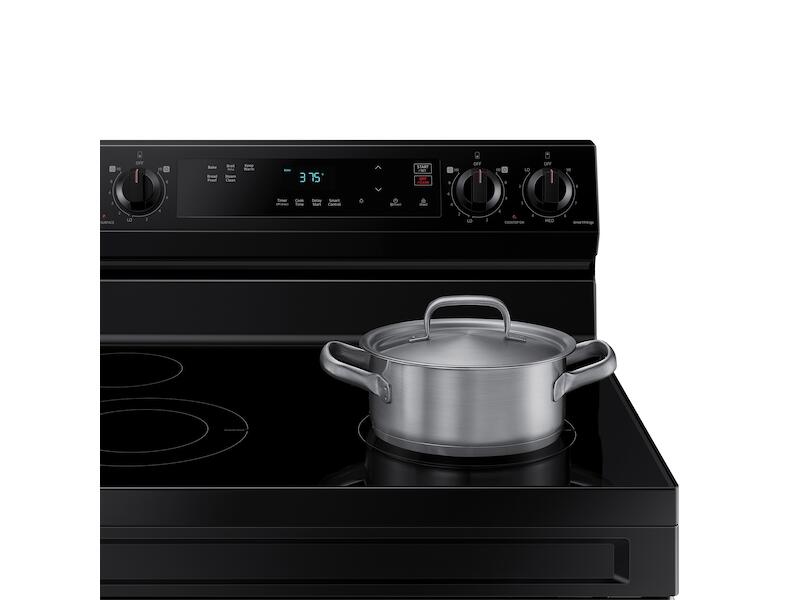 Samsung NE63A6111SB 6.3 Cu. Ft. Smart Freestanding Electric Range With Steam Clean In Black