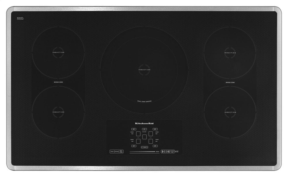 Kitchenaid KICU569XSS 36-Inch 5-Element Induction Cooktop, Architect® Series Ii - Stainless Steel