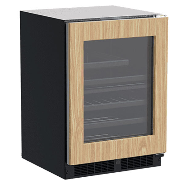Marvel MLBD224IG01A 24-In Built-In Dual Zone Wine And Beverage Center With Door Style - Panel Ready Frame Glass