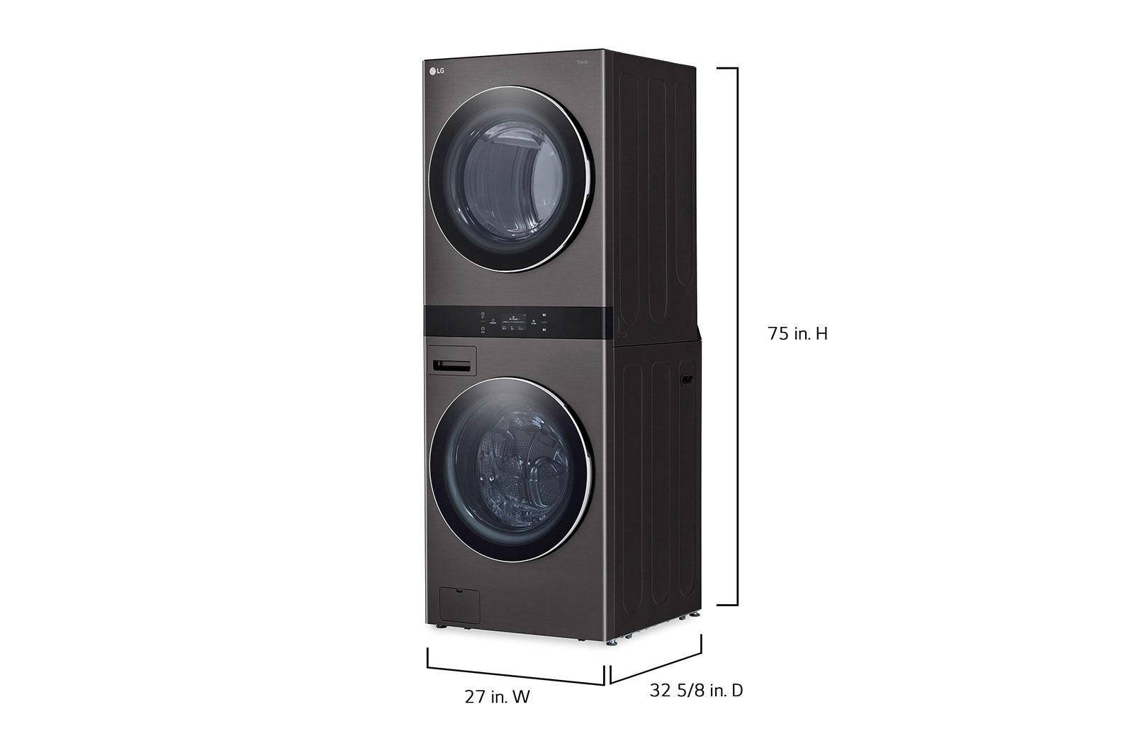 Lg WKEX300HBA Single Unit Front Load Lg Washtower™W. Center Control® 5.0 Cu.Ft. Washer & 7.4 Cu.Ft. Electric Dryer