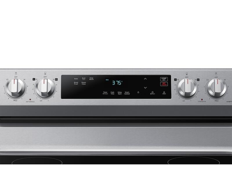 Samsung NE63A6111SS 6.3 Cu. Ft. Smart Freestanding Electric Range With Steam Clean In Stainless Steel