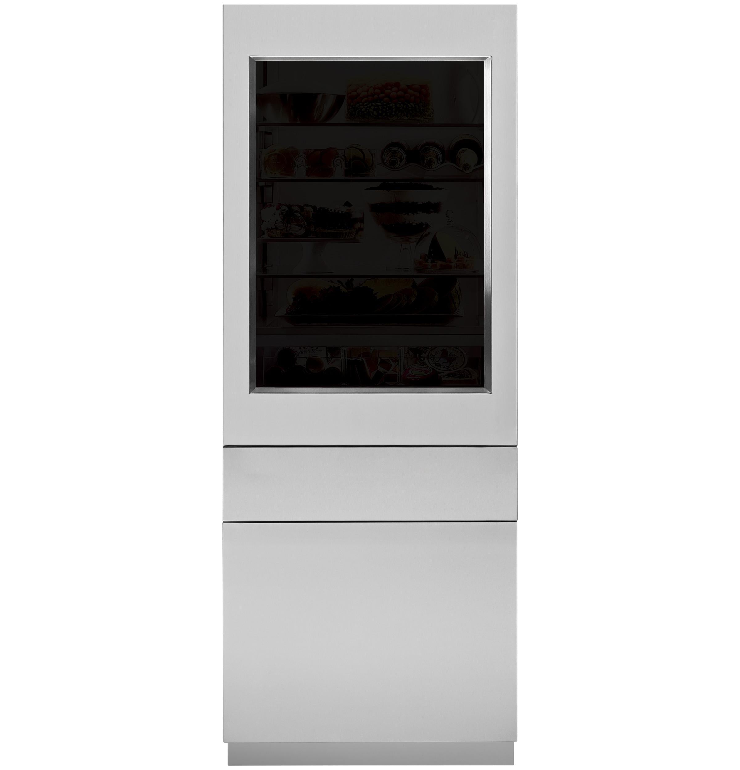 Monogram ZKGSN804NRH 30" Integrated Refer Ss Glass Door Panel, 80" Opening -3/4" , Rh
