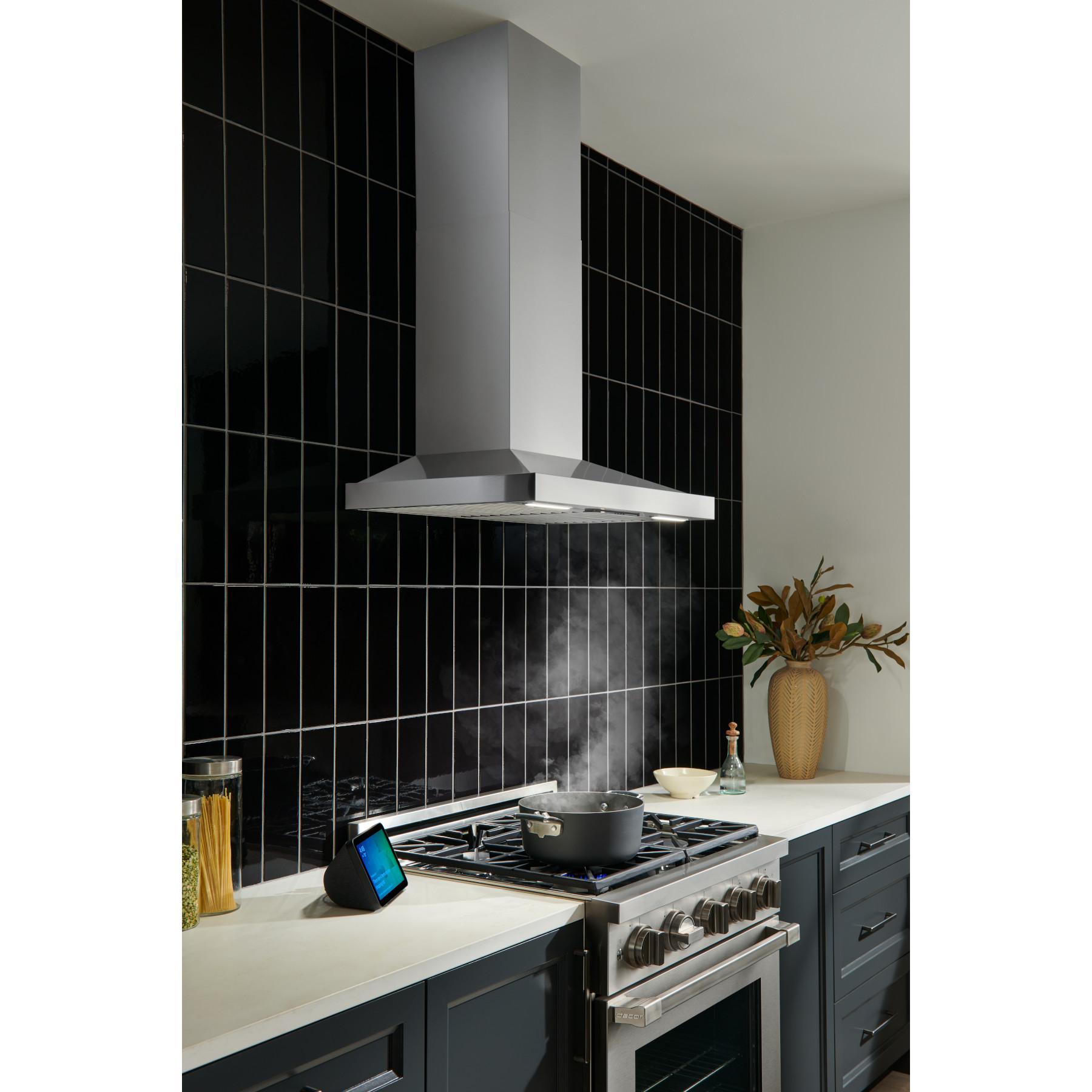 Best Range Hoods WCS1306SS 30-Inch Wall Mount Chimney Hood W/ Smartsense® And Voice Control, 650 Max Blower Cfm, Stainless Steel (Wcs1 Series)