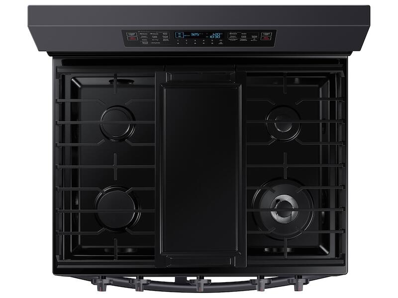 Samsung NX60A6751SG 6.0 Cu. Ft. Smart Freestanding Gas Range With Flex Duo™ & Air Fry In Black Stainless Steel