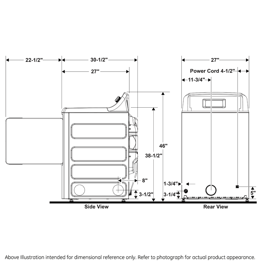 Ge Appliances VTD52GASRWB Ge® 7.4 Cu. Ft. Capacity Aluminized Alloy Drum Commercial Gas Dryer With Sensor Dry
