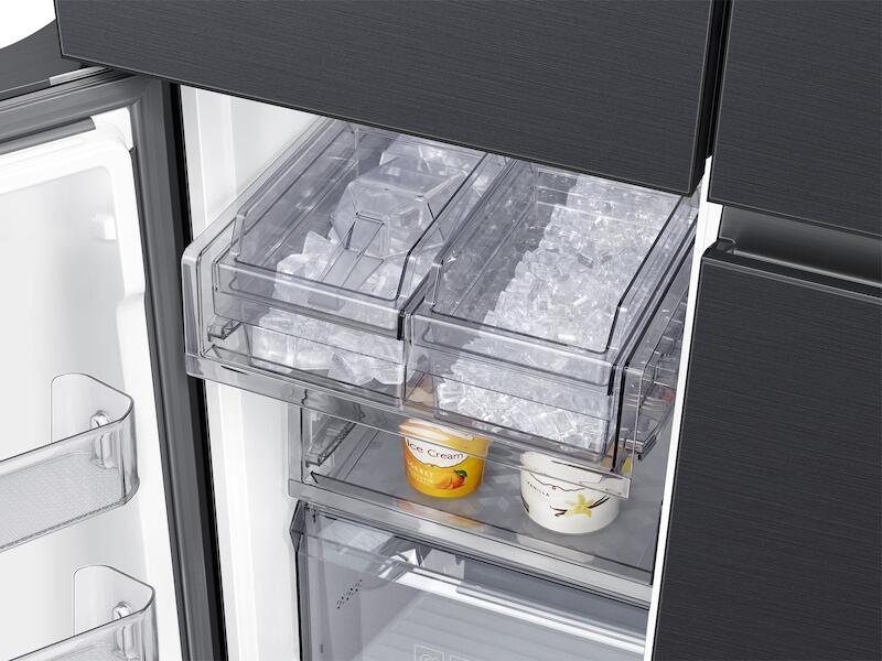 Samsung RF29A9675MT 29 Cu. Ft. Smart Bespoke 4-Door Flex™ Refrigerator With Customizable Panel Colors In Matte Black Steel