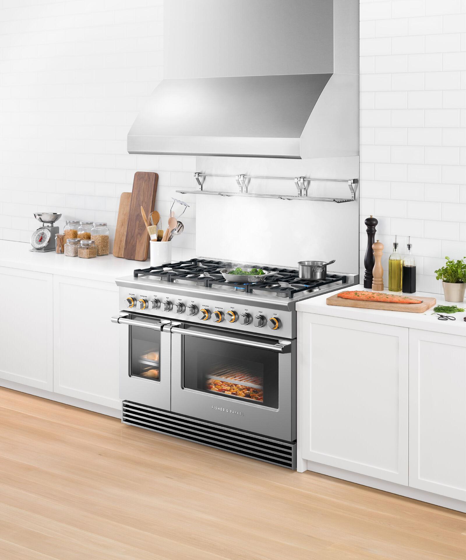 Fisher & Paykel RDV2488NN Dual Fuel Range, 48", 8 Burners