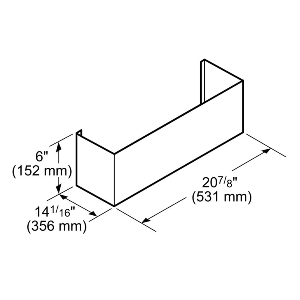 Thermador CHMHP366W 6-Inch Tall Duct Cover For Professional Chimney Wall Hood