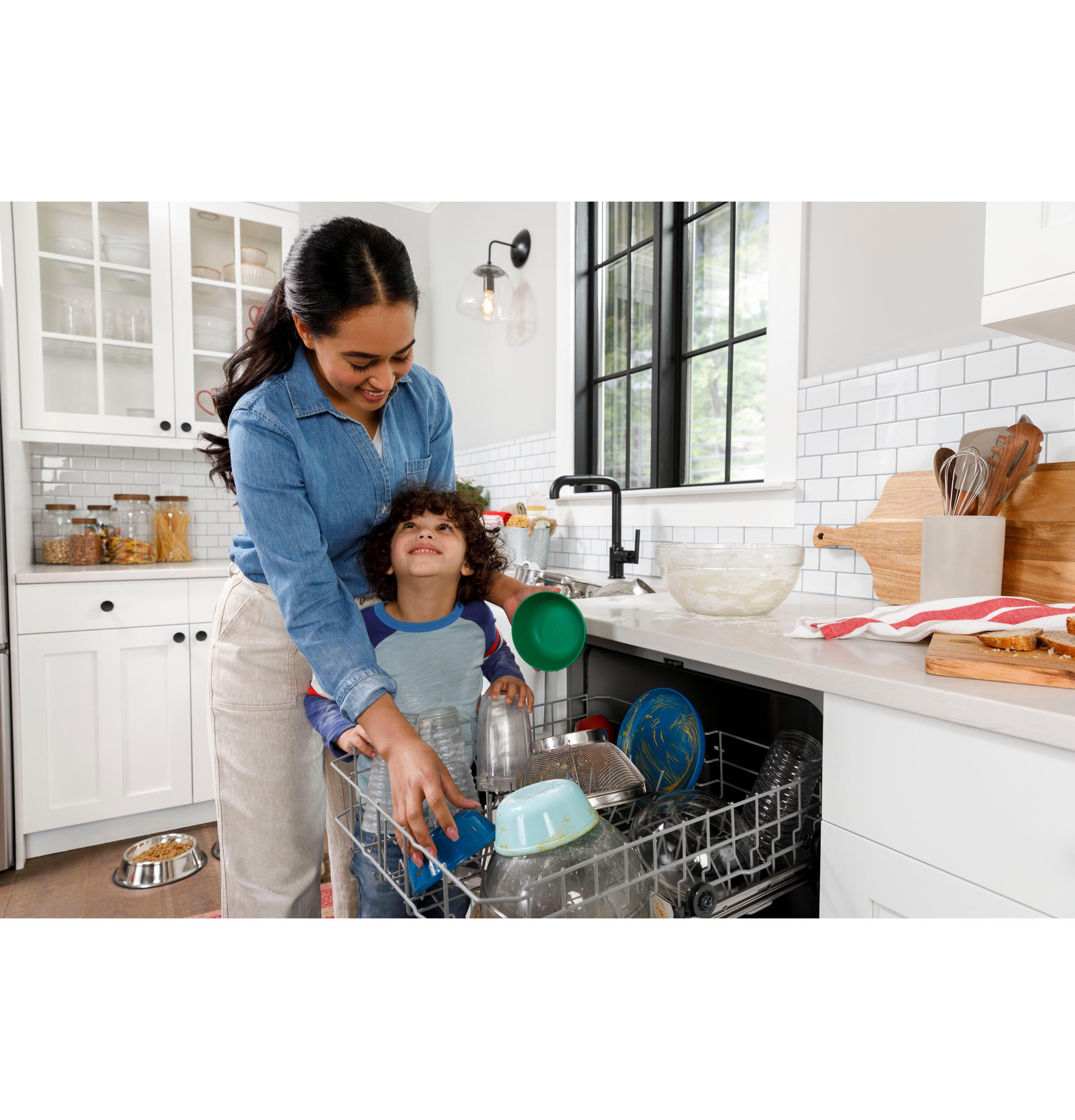 Hotpoint HDF310PGRWW Hotpoint® One Button Dishwasher With Plastic Interior