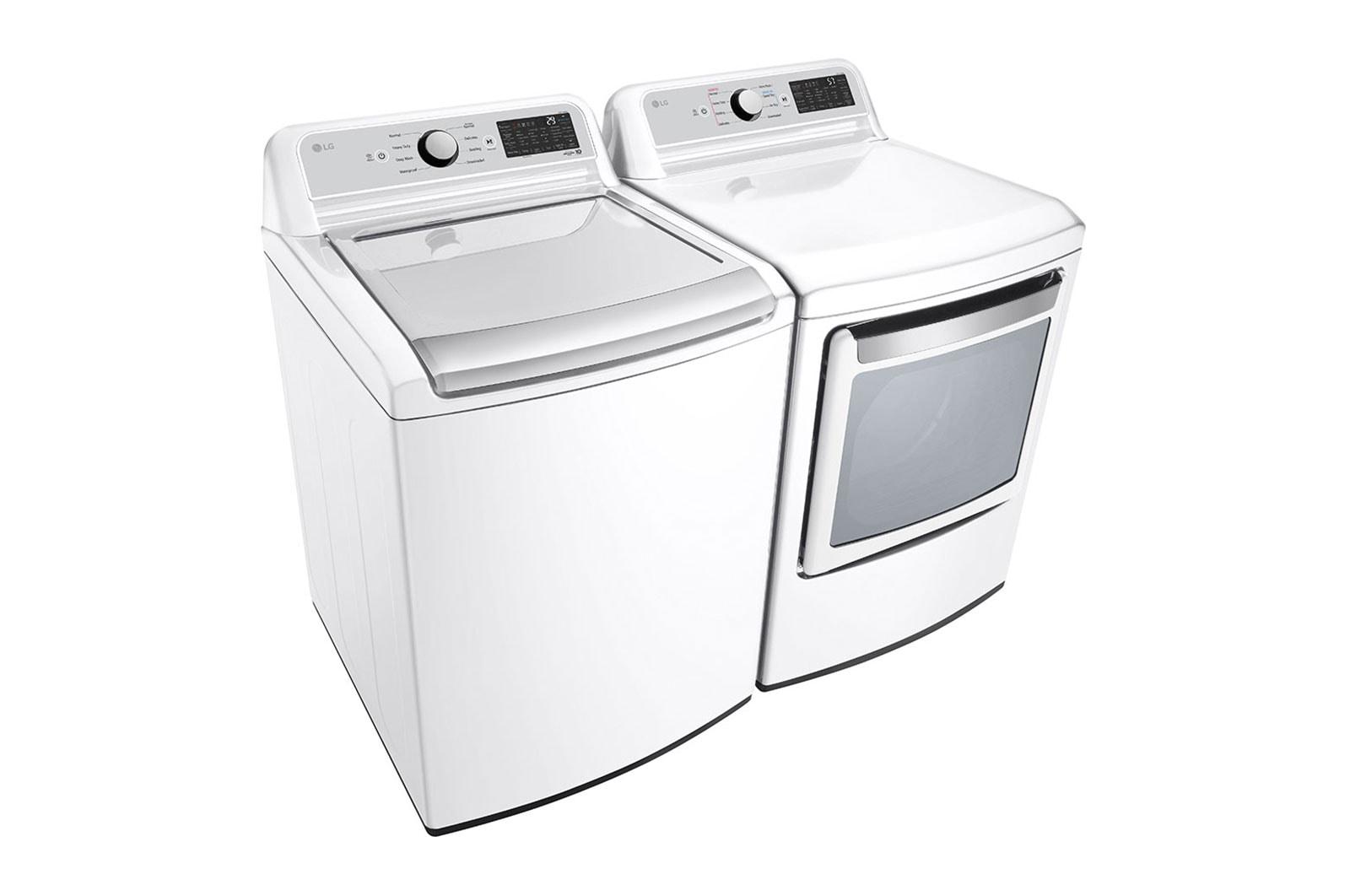 Lg DLG7401WE 7.3 Cu. Ft. Ultra Large Capacity Smart Wi-Fi Enabled Rear Control Gas Dryer With Easyload™ Door