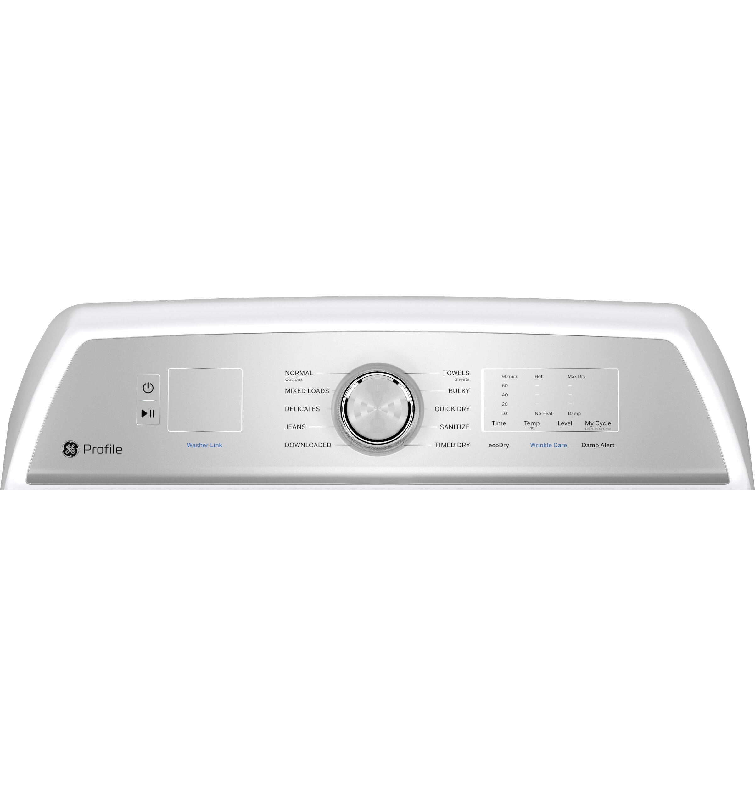 Ge Appliances PTD60GBSRWS Ge Profile™ 7.4 Cu. Ft. Capacity Aluminized Alloy Drum Gas Dryer With Sanitize Cycle And Sensor Dry