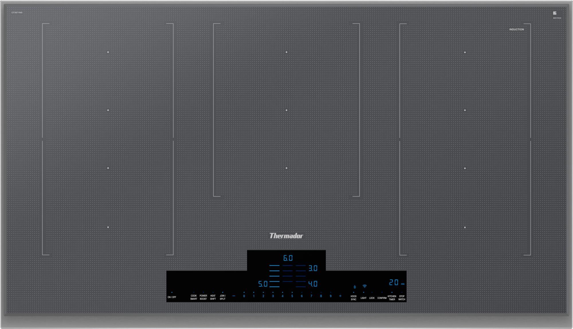 Thermador CIT367YMS Liberty® Induction Cooktop 36'' Silver Mirror, Surface Mount With Frame Cit367Yms