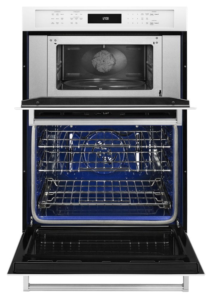Kitchenaid KOCE500EWH 30" Combination Wall Oven With Even-Heat™ True Convection (Lower Oven) - White