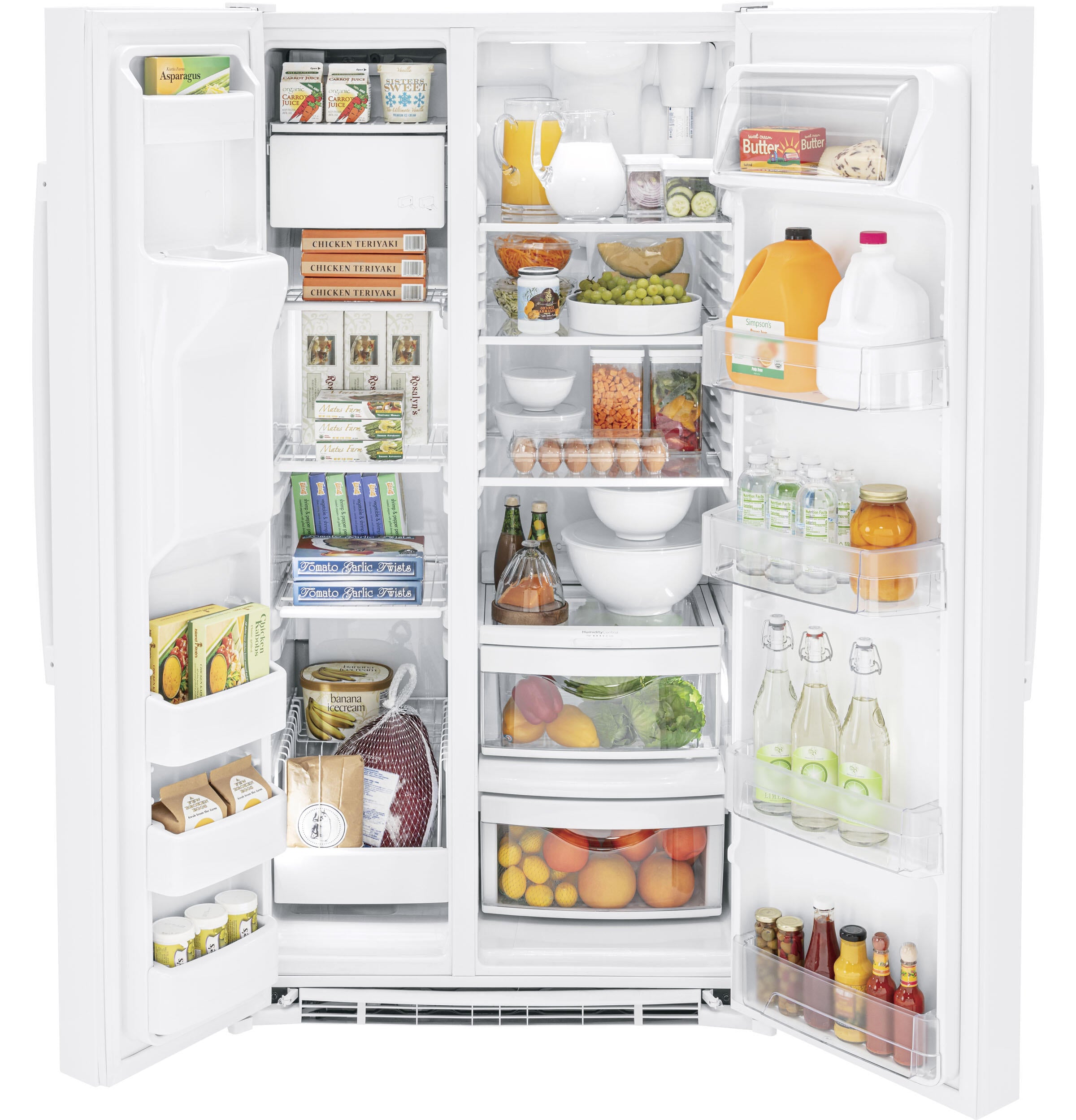 Ge Appliances GSS25GGPWW Ge® 25.3 Cu. Ft. Side-By-Side Refrigerator