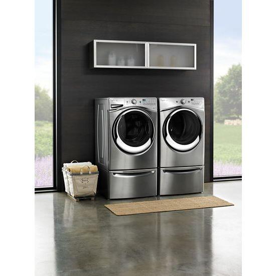 Amana XHPC155YC 15.5" Pedestal For Front Load Washer And Dryer With Storage - Chrome