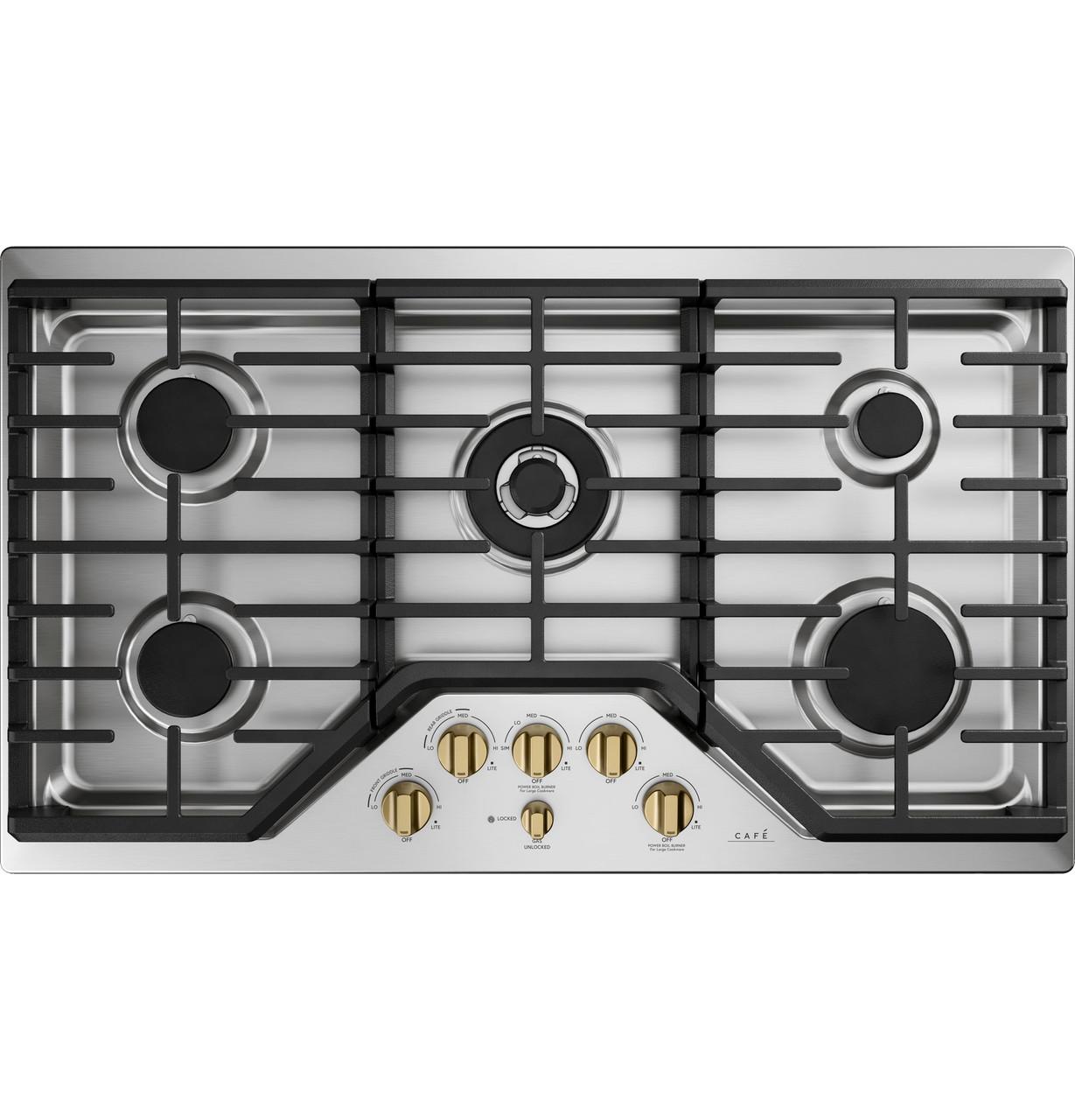 Cafe CXCG1K0PMCG Café™ 5 Gas Cooktop Knobs - Brushed Brass