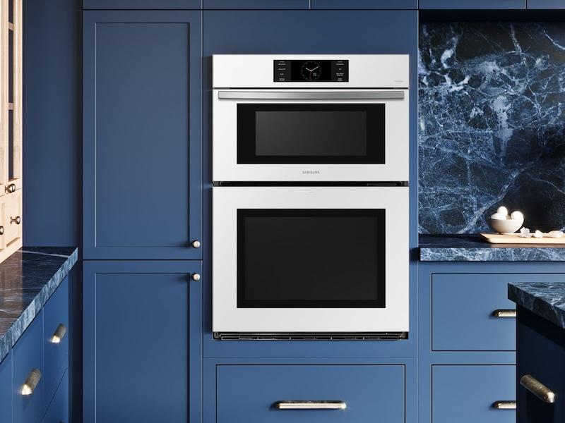 Samsung NQ70CB700D12 Bespoke 30" Microwave Combination Wall Oven With With Flex Duo™ In White Glass