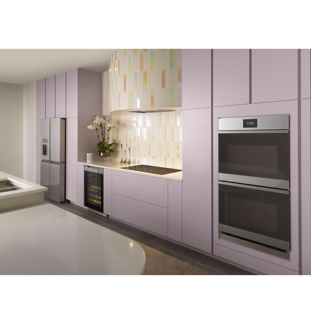 Cafe CTD90DM2NS5 Café™ Minimal Series 30" Smart Built-In Convection Double Wall Oven In Platinum Glass