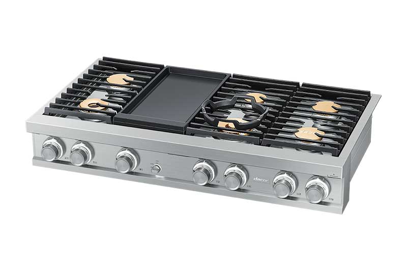 Dacor DTT48M976LS 48" Rangetop, Silver Stainless Steel, Natural Gas