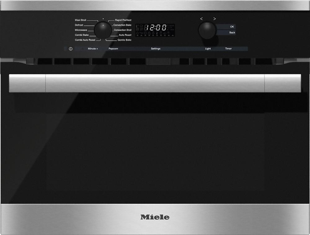 Miele H6100BM STAINLESS STEEL H 6100 Bm 24 Inch Speed Oven With Electronic Clock/Timer And Combination Modes For Quick, Perfect Results.