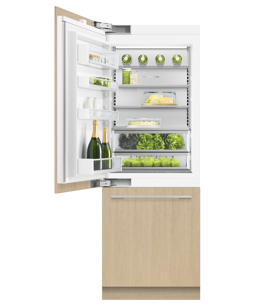 Fisher & Paykel RS3084WLU1 Integrated Refrigerator Freezer, 30", Ice & Water