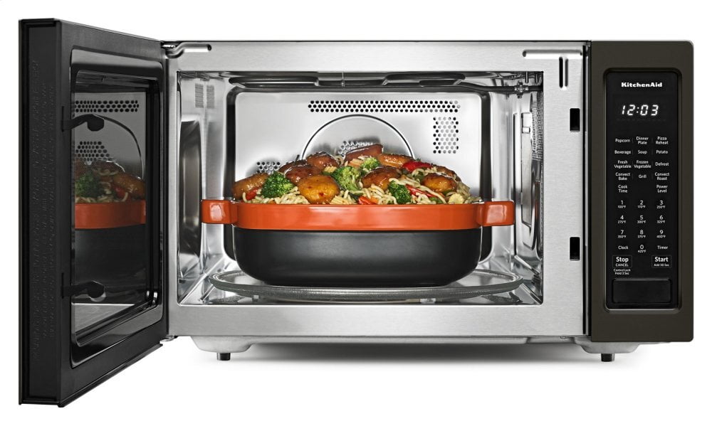 Kitchenaid KMCC5015GBS 21 3/4" Countertop Convection Microwave Oven With Printshield™ Finish - 1000 Watt - Black Stainless Steel With Printshield™ Finish